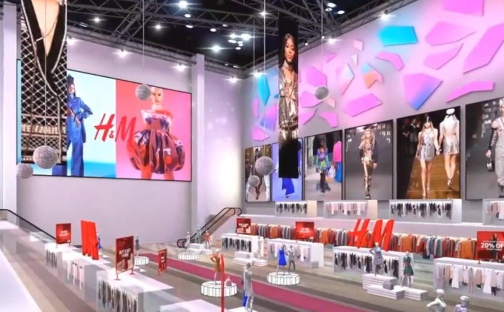 H and M metaverse store and mall